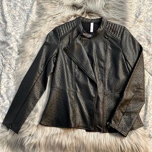 Xhilaration Faux Leather Black Jacket